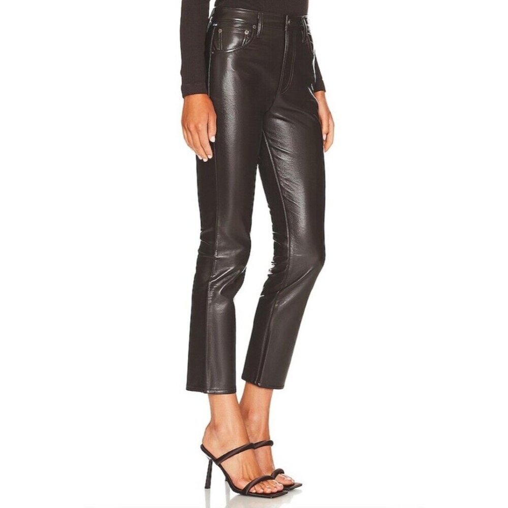 Citizens of Humanity Jolene High Rise Vintage Slim Leather Black - Picture 2 of 4